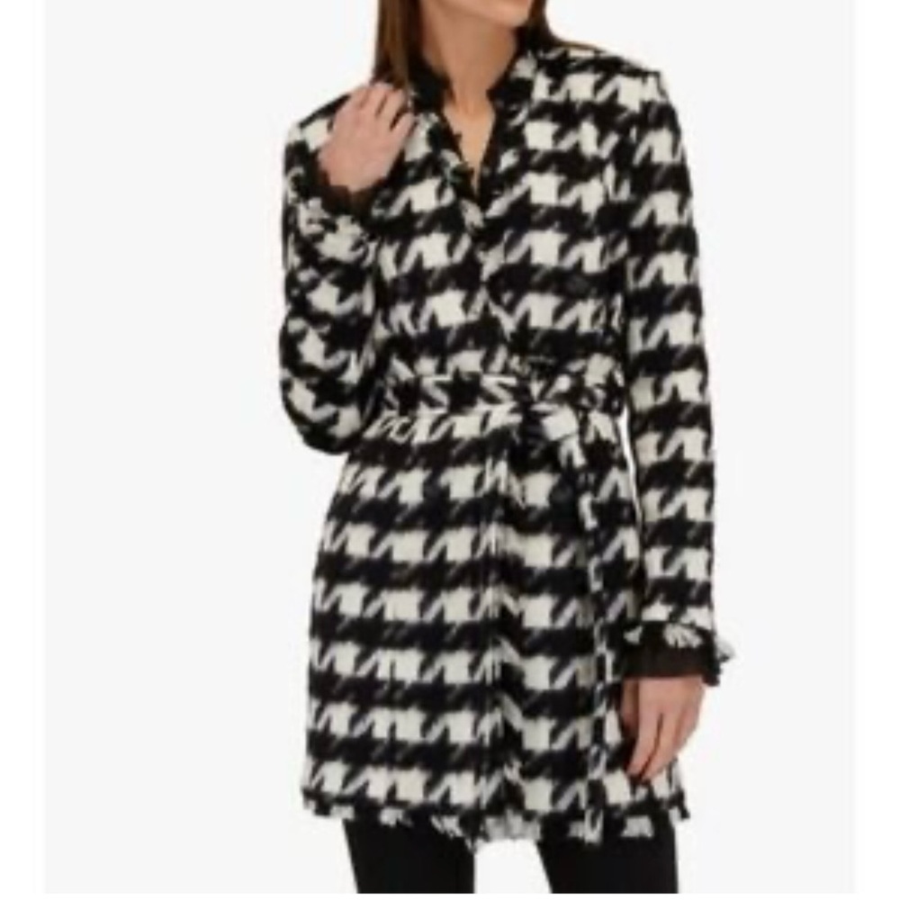 L'Agence Zuri Houndstooth Duster Jacket NWOT